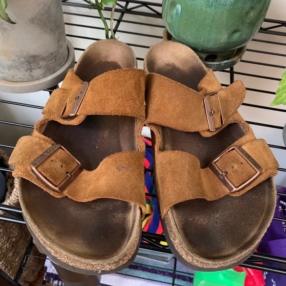 Tan Suede Arizona Birkenstock Sandals